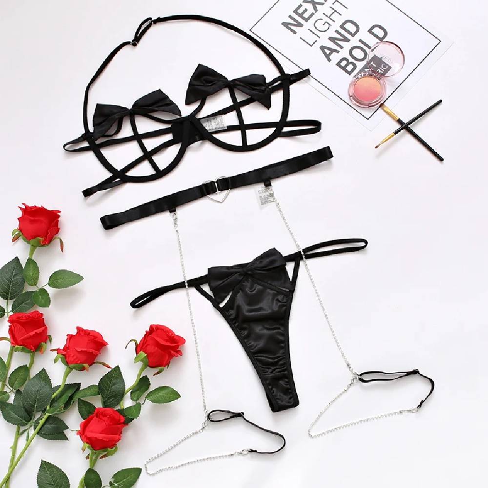 LENCERIA AFRODITA SEXY TANGA BRASIER CONJUNTO DAMAS - 4