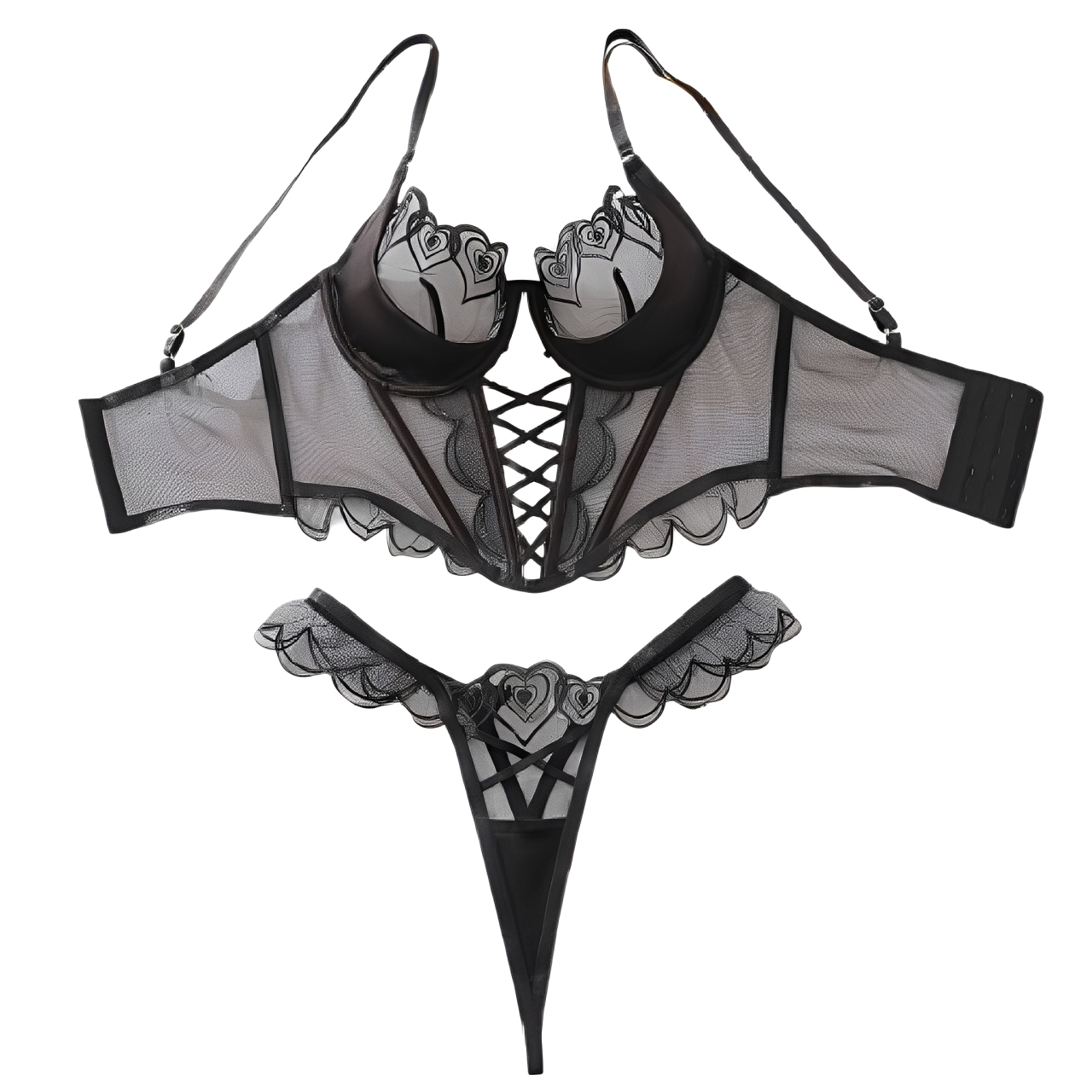 LENCERIA SEXY TRUSA BRASIER CONJUNTO DAMAS - 2