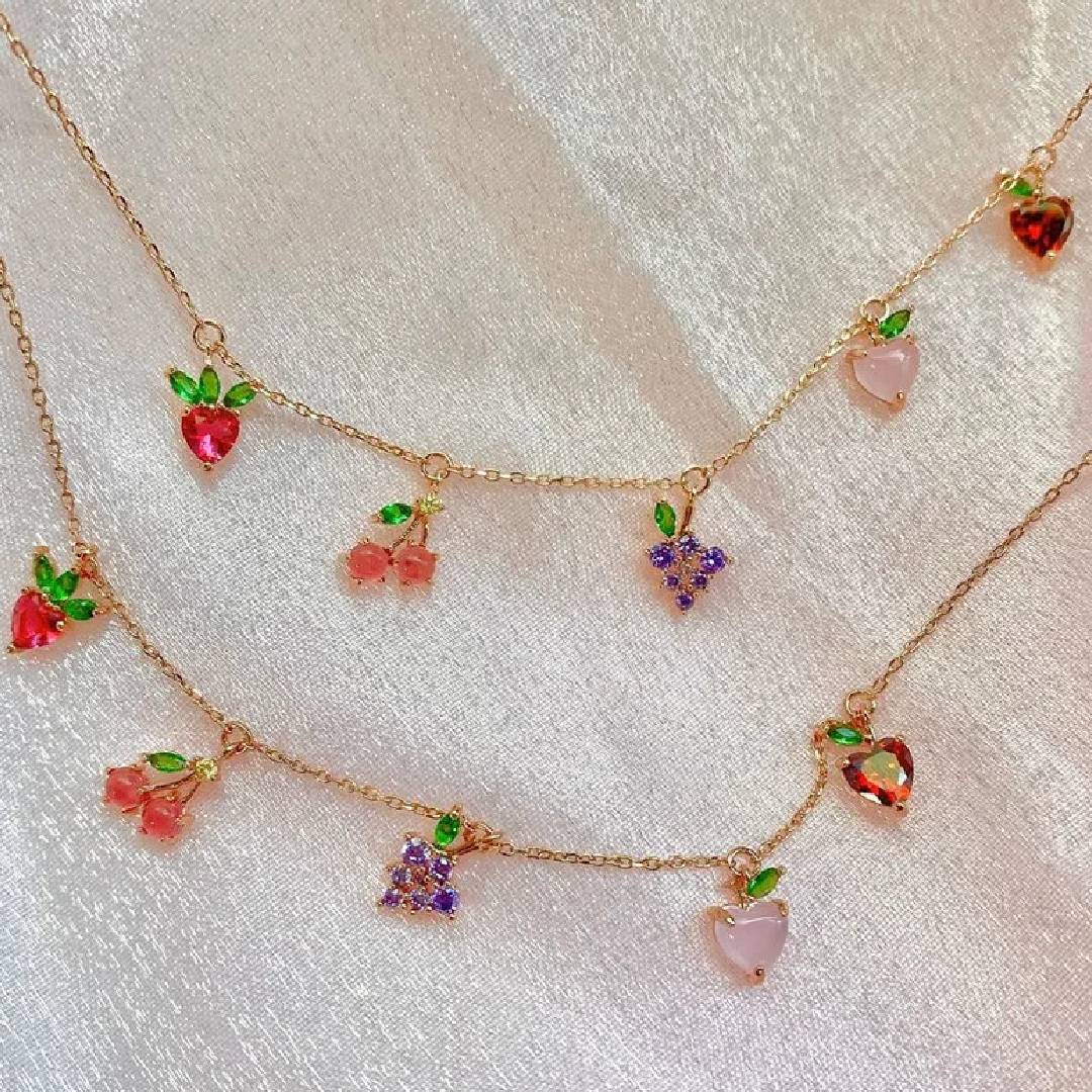 PULSERA DE FRUTAS TROPICALES CIRCONIA ENCANTO DE MODA REGALO - 4