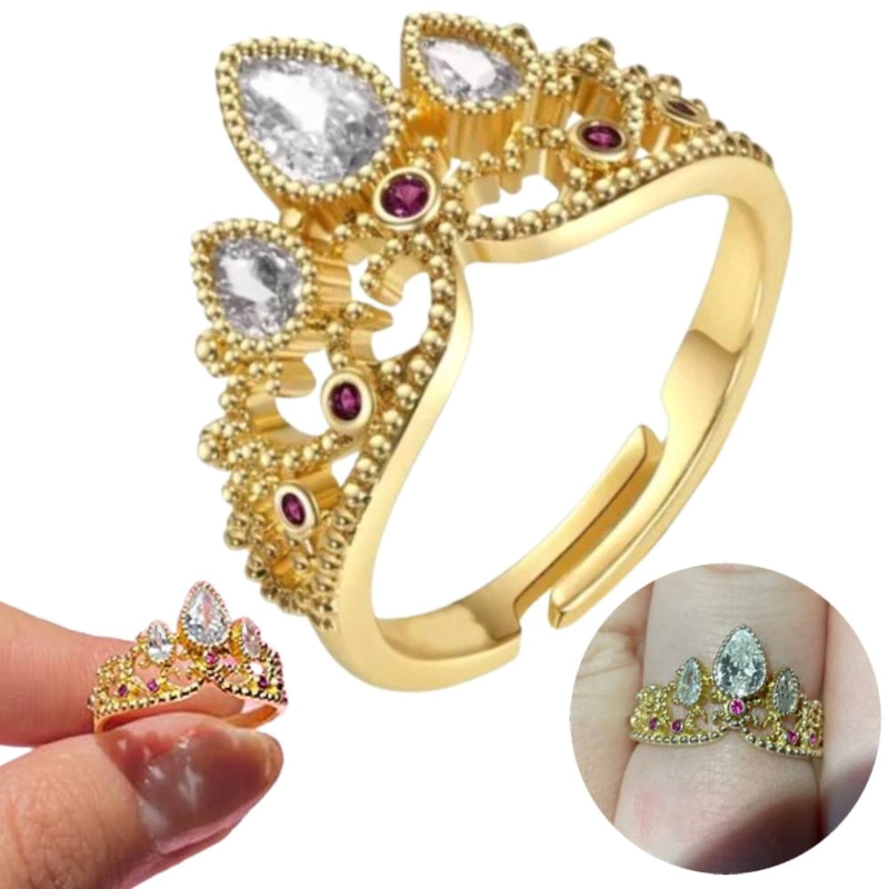ANILLO PROMESA CORONA + ESTUCHE - 1