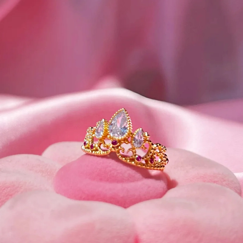 ANILLO PROMESA CORONA + ESTUCHE - 3