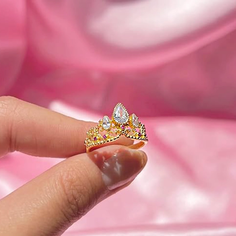 ANILLO PROMESA CORONA + ESTUCHE - 4