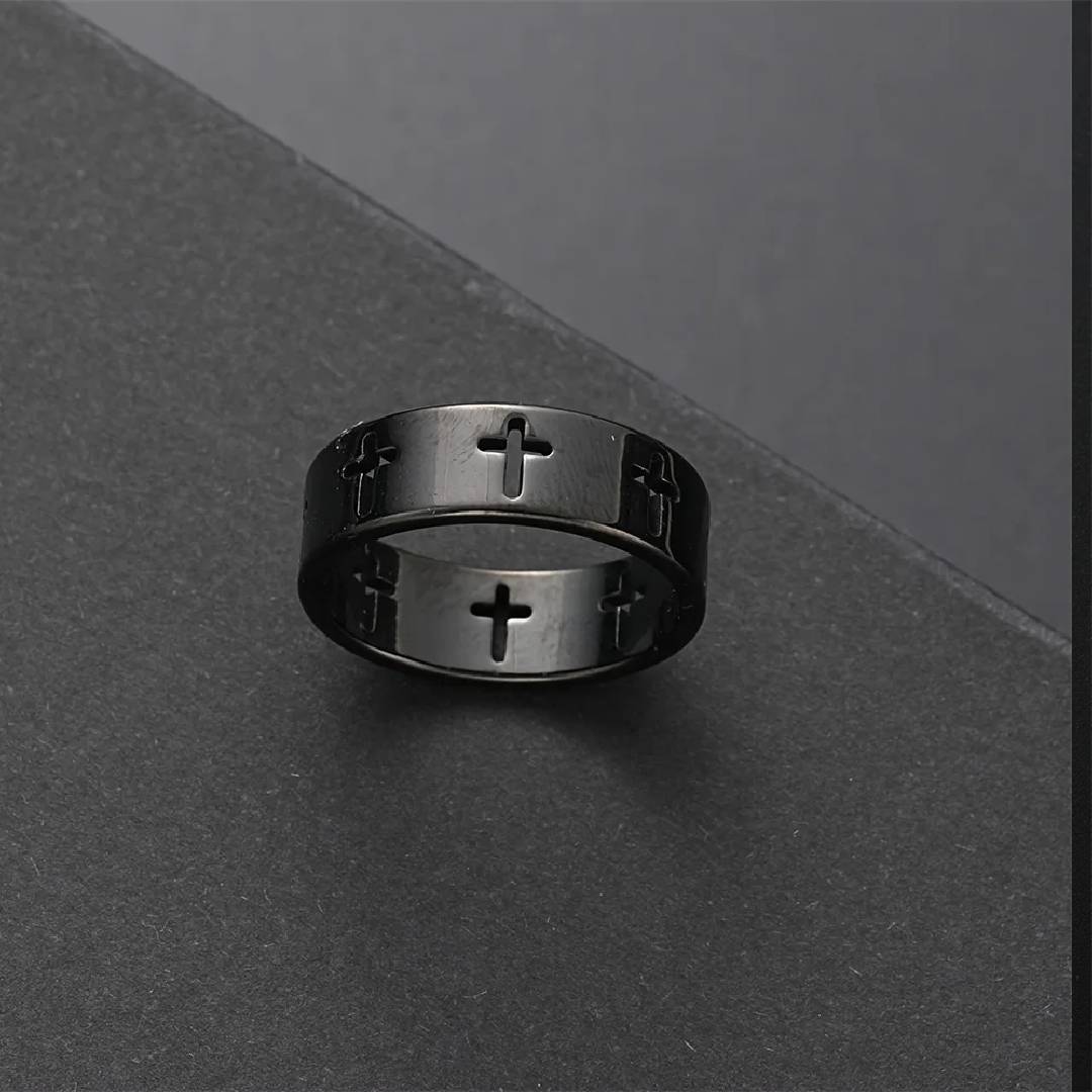 COLLAR CRUZ CADENAS ACERO INOXIDABLE DIJES HOMBRES JOYERIA - 6