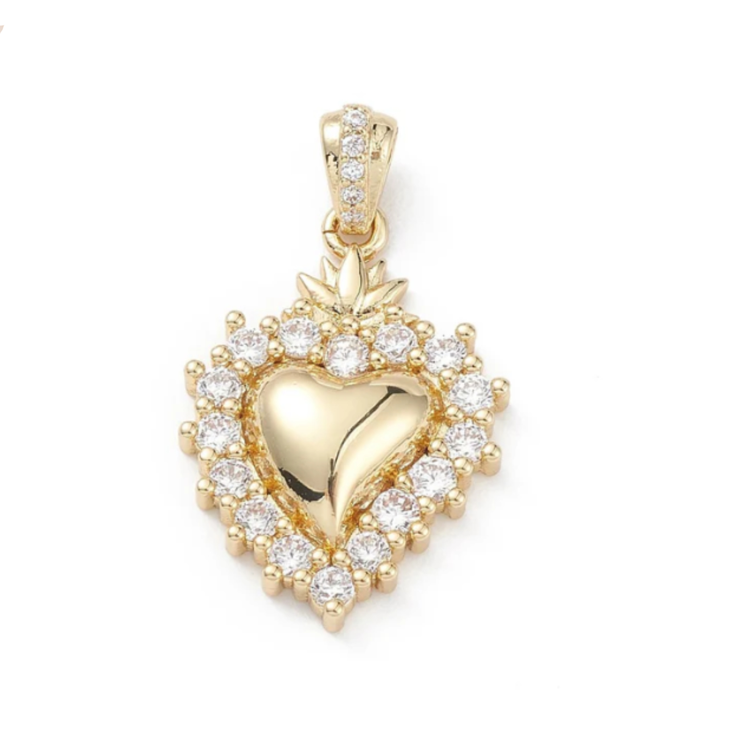 COLLARES MUJER CORAZÓN ZIRCONIA CÚBICA REGALOS NOVIA COLOR ORO - 2