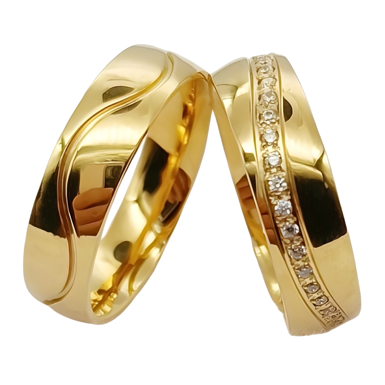 ANILLO DE PAREJA MATRIMONIO PROMESA DE AMOR - ESTUCHE GRATIS - 1