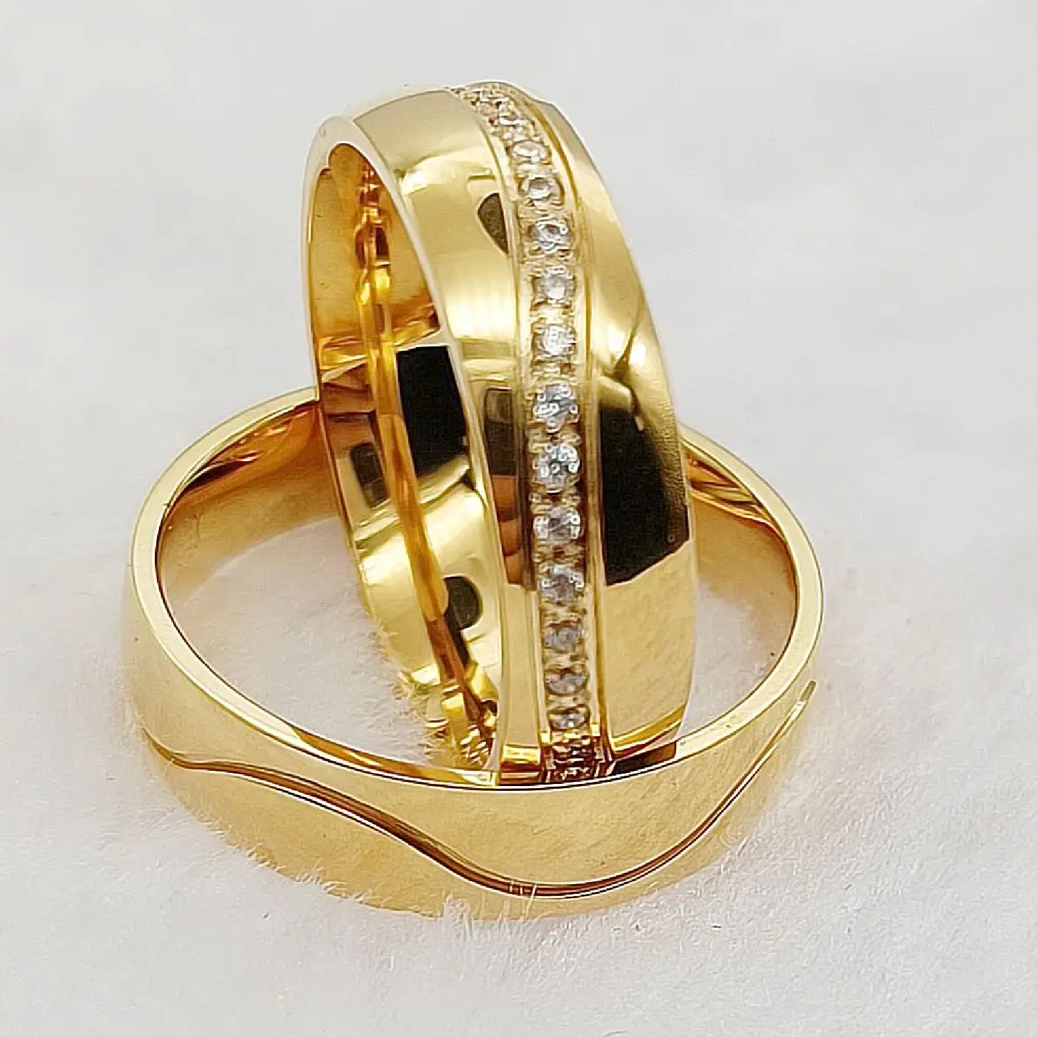 ANILLO DE PAREJA MATRIMONIO PROMESA DE AMOR - ESTUCHE GRATIS - 2