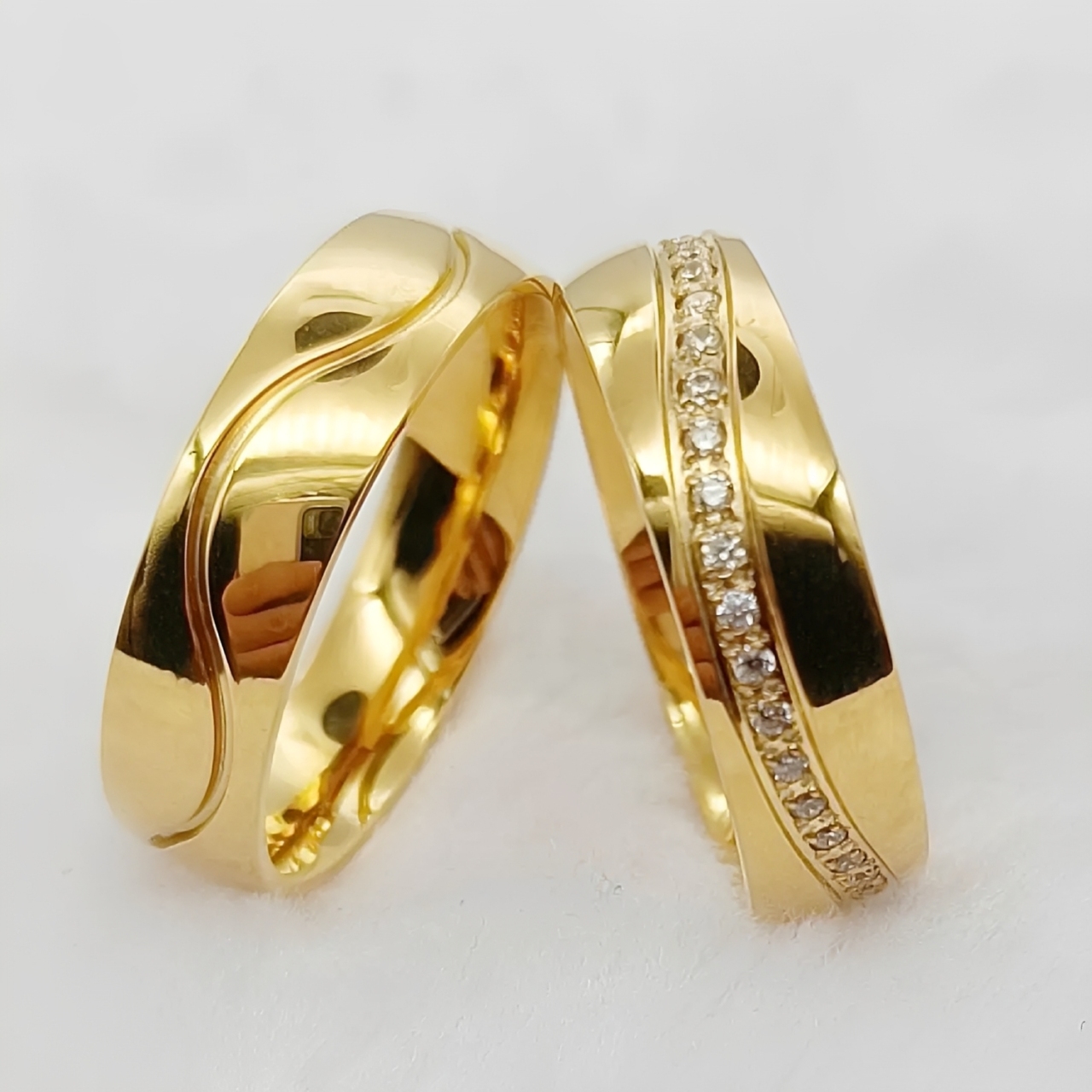 ANILLO DE PAREJA MATRIMONIO PROMESA DE AMOR - ESTUCHE GRATIS - 3