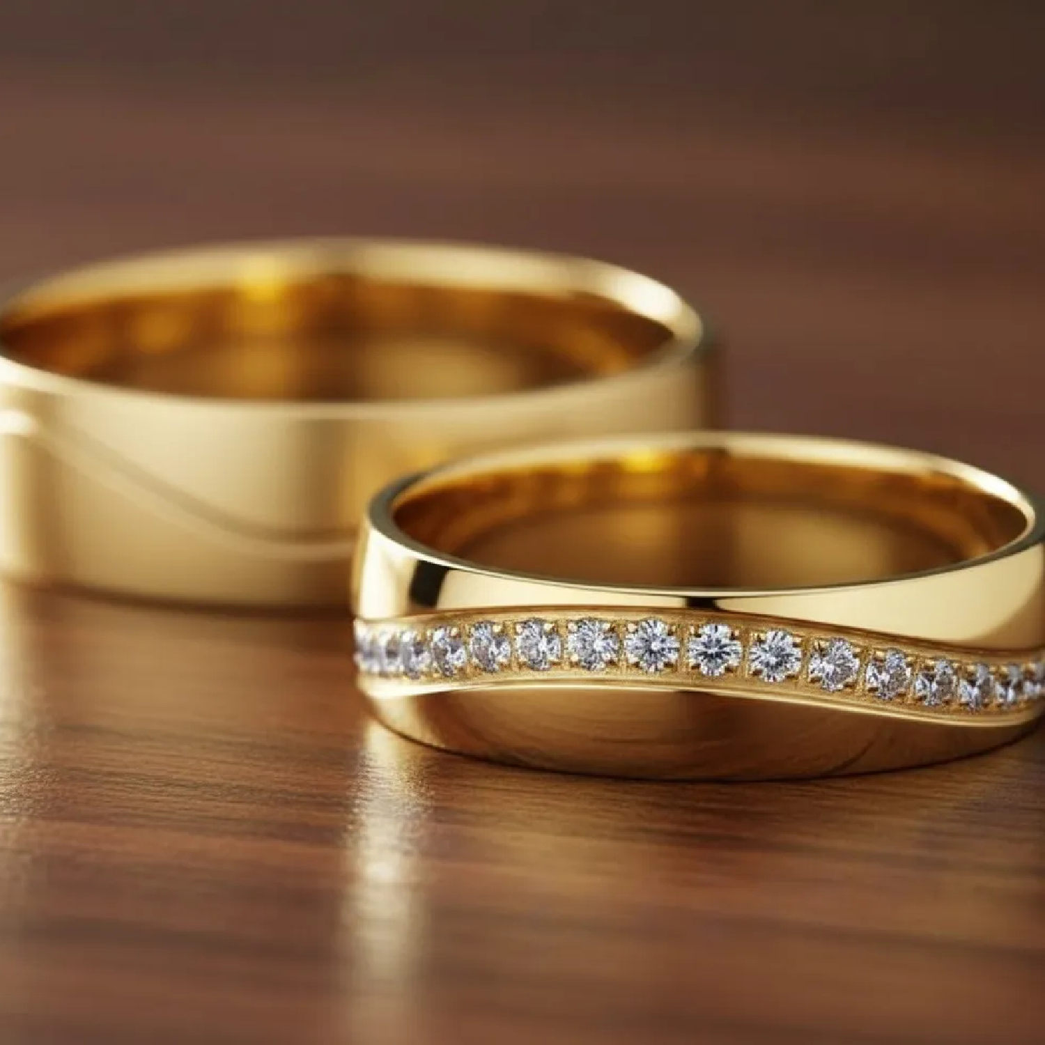 ANILLO DE PAREJA MATRIMONIO PROMESA DE AMOR - ESTUCHE GRATIS - 5