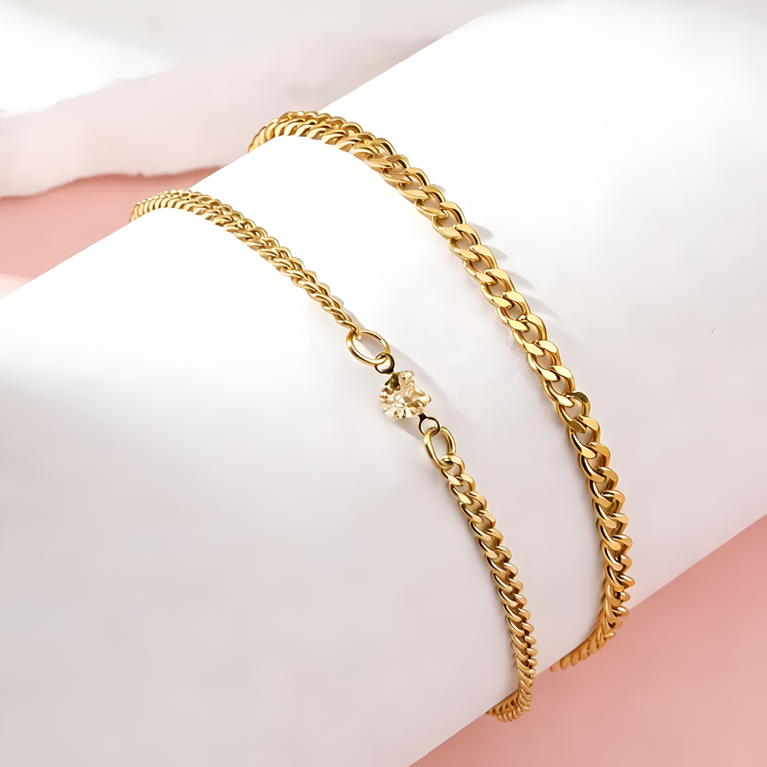 PULSERA DE PAREJA ACERO INOXIDABLE CORAZÓN REGALO UNICO - 3