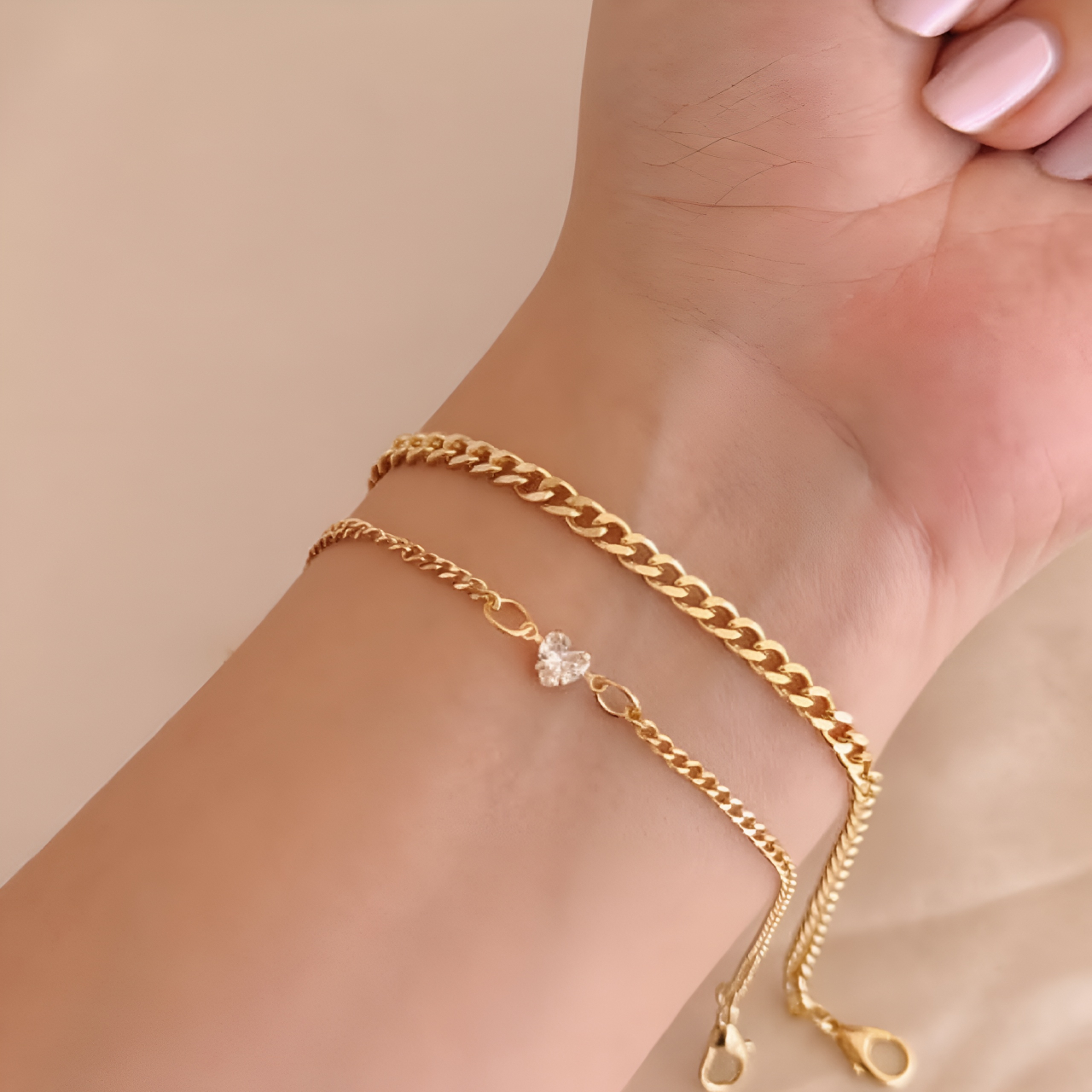 PULSERA DE PAREJA ACERO INOXIDABLE CORAZÓN REGALO UNICO - 4