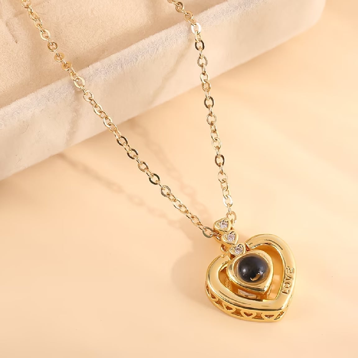 COLLAR CORAZÓN PROYECTA TE AMO EN 100 IDIOMAS REGALO UNICO - 4