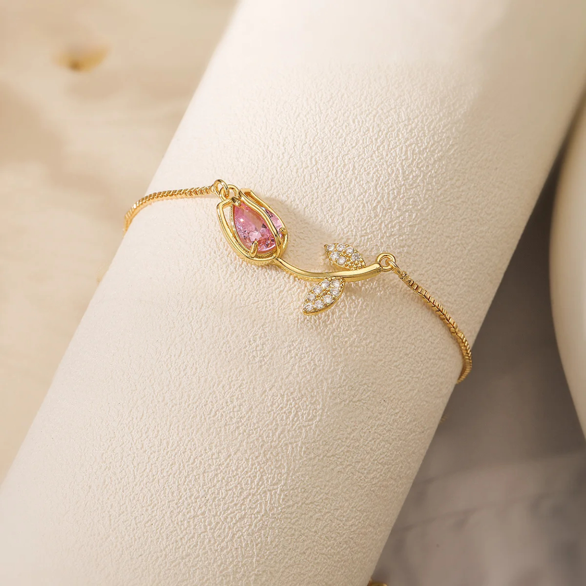 COLLAR DEPULSERA TULIPÁN DE LUJO JOYERIA ACERO REGALO MUJER - 4