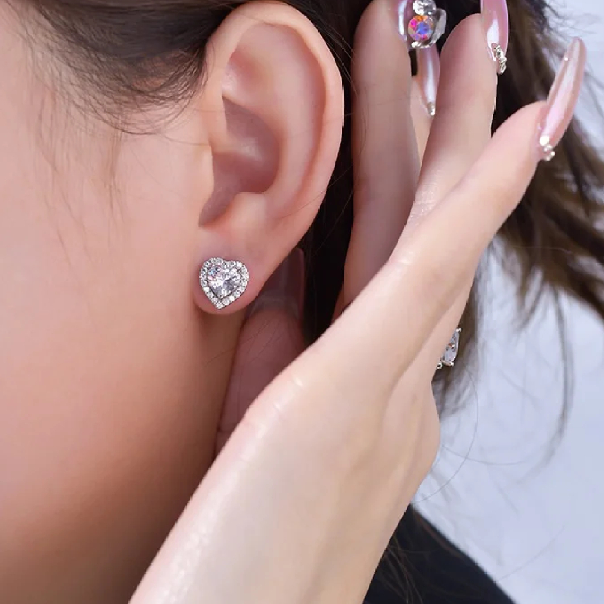 JUEGO DE COLLAR CORAZÓN ANILLO ARETES JOYERÍA MUJER REGALO - 6