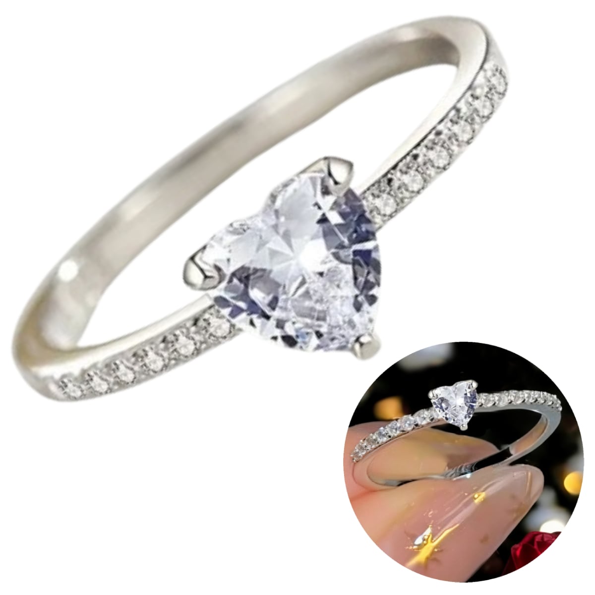 ANILLO CON INCRUSTACIONES DE CIRCONIA AJUSTABLE - 1
