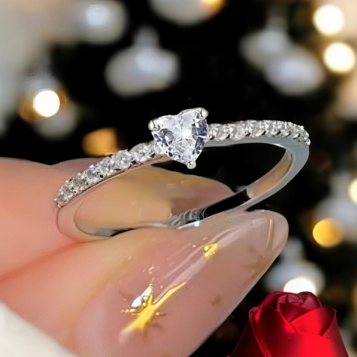 ANILLO CON INCRUSTACIONES DE CIRCONIA AJUSTABLE - 2