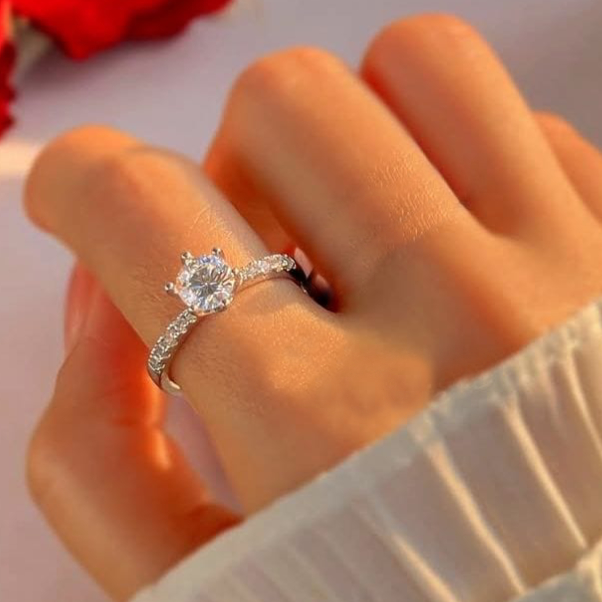 ANILLO PROMESA, REGALO NOVIA PAREJA - PLATA ESTUCHE GRATIS - 5