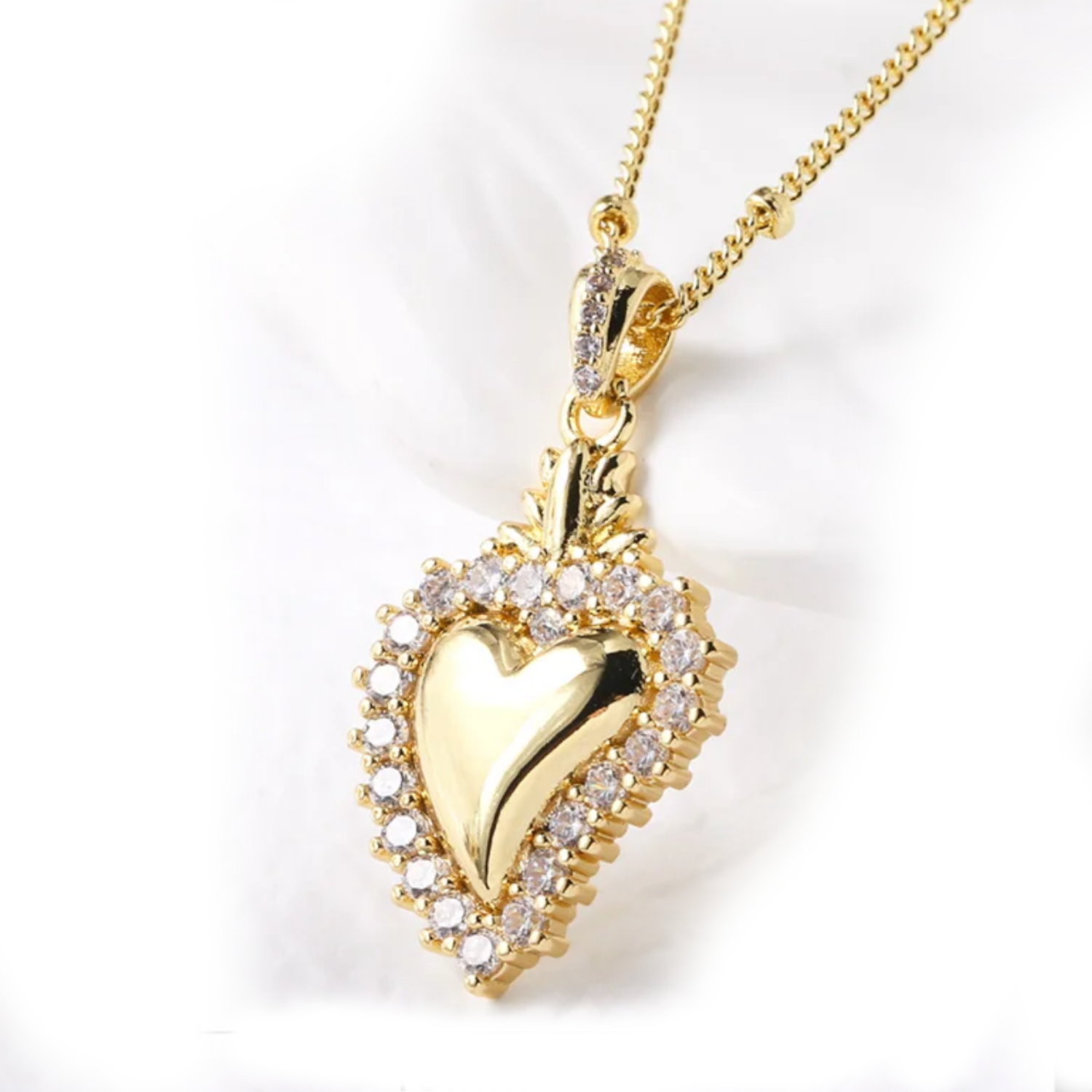 COLLAR CORAZON DE EMOCIONES CON PIEDRA CIRCONIA REGALO UNICO - 4