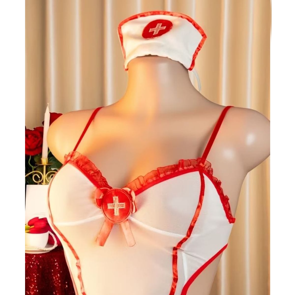 SEXY ENFERMERA UNIFORME TENTACIÓN ERÓTICA CONJUNTO - 3
