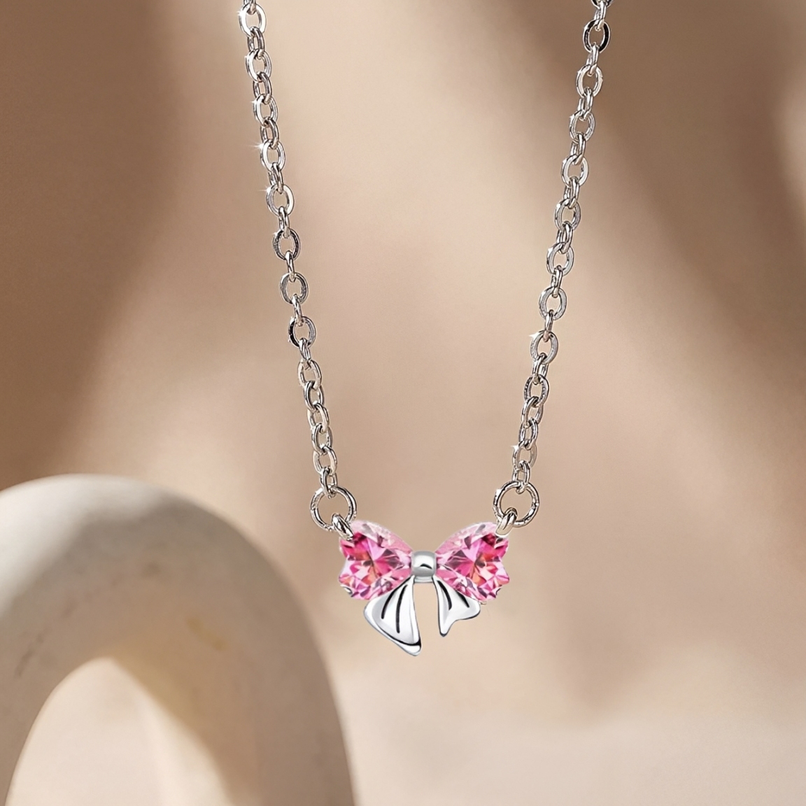 COLLAR Y ARETES LAZO DISEÑO UNICO - 4