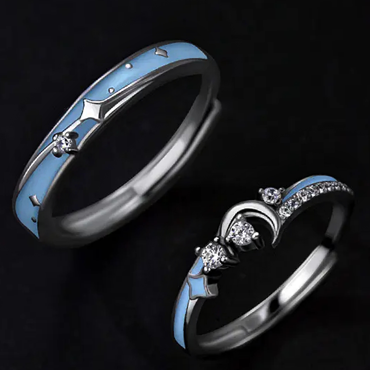 ANILLO DE PAREJA FLUORESCENTE DESTELLOS DE AMOR - 4