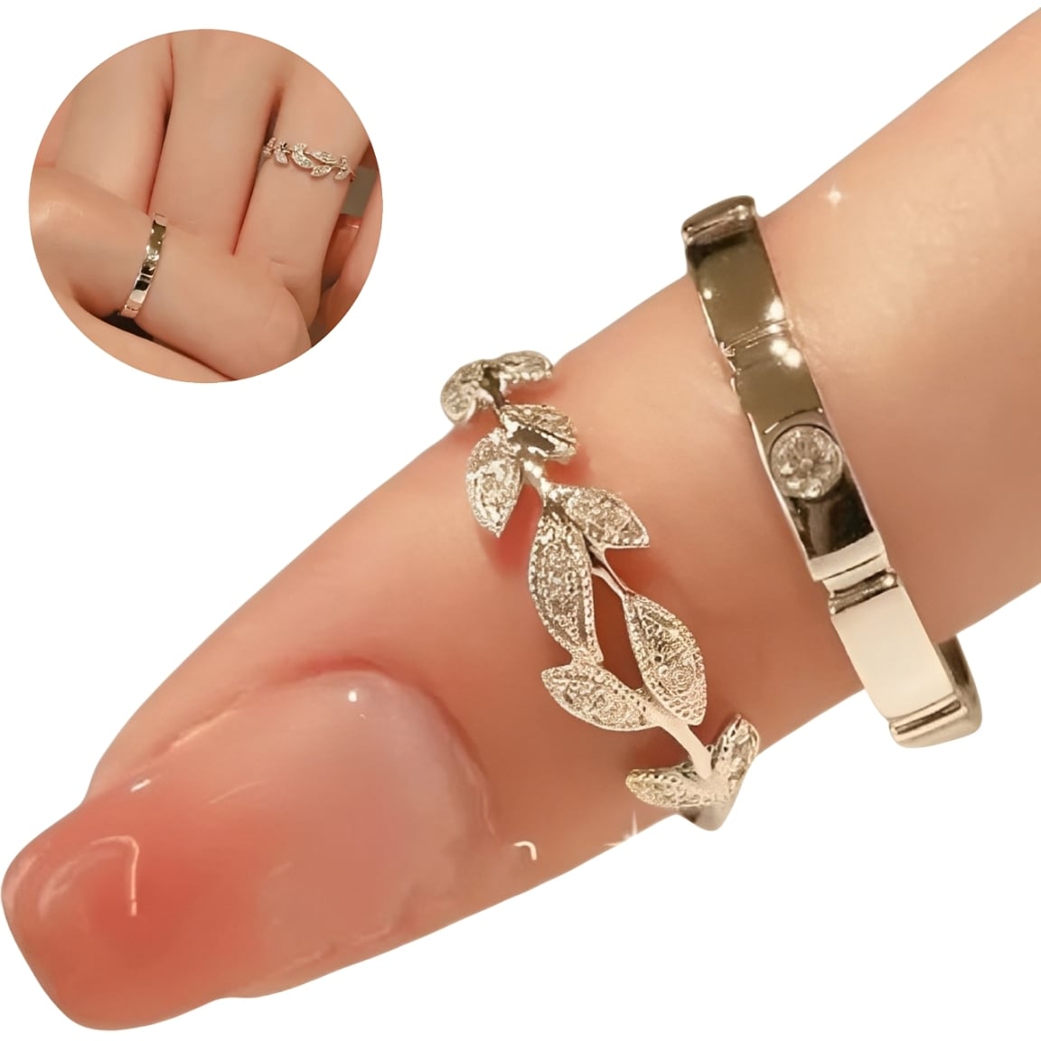 ANILLO DE PAREJA AMOR ETERNO DISEÑO UNICO - 1