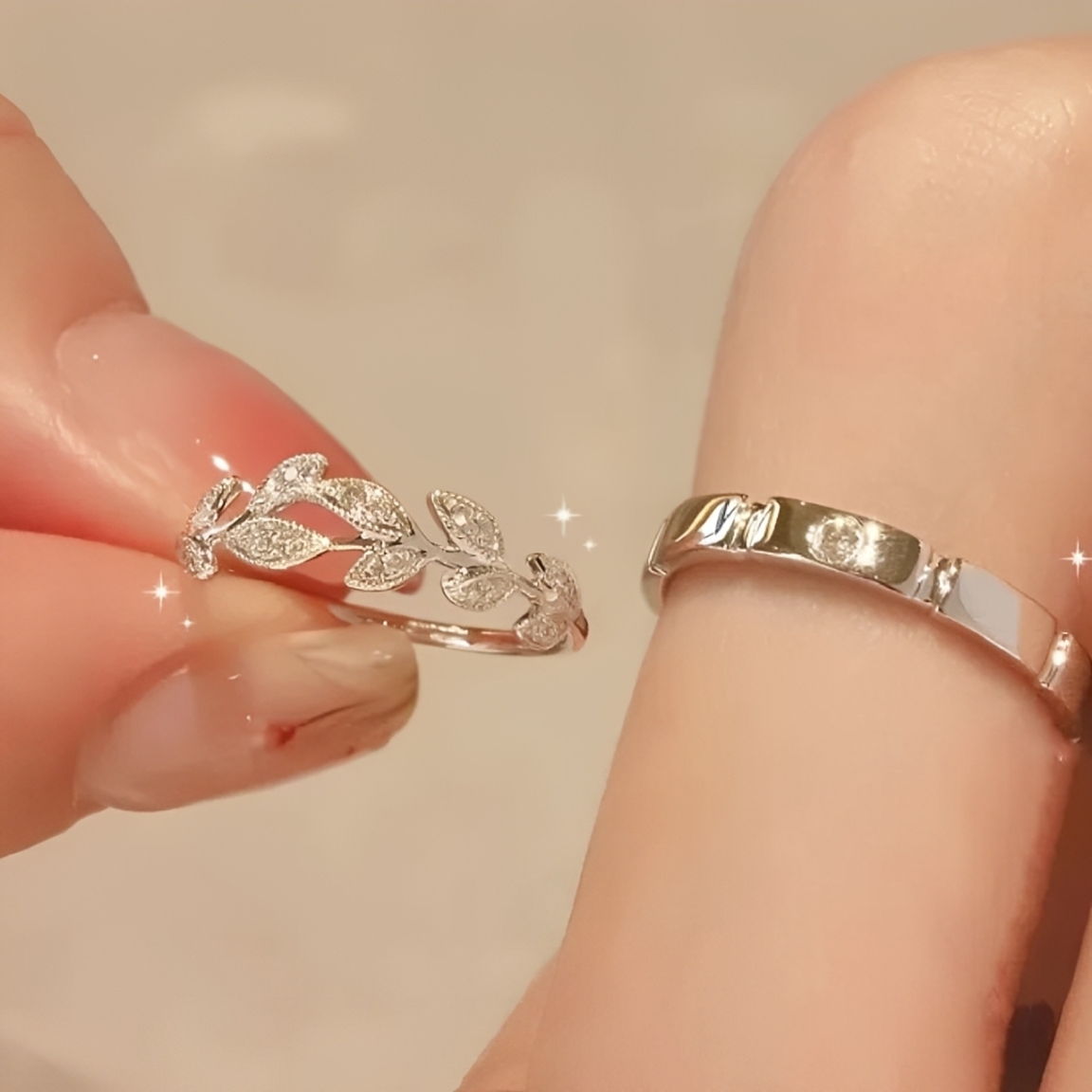 ANILLO DE PAREJA AMOR ETERNO DISEÑO UNICO - 3