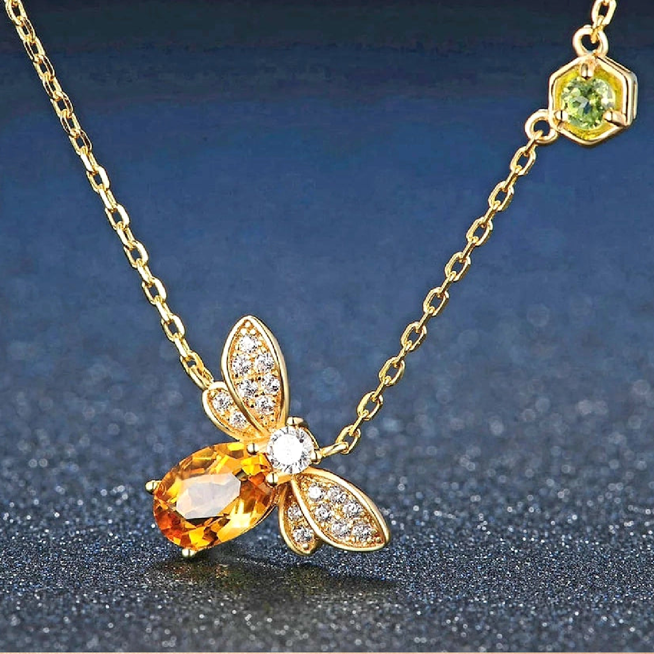 COLLAR DE ABEJITA PARA MUJER DORADO - 8