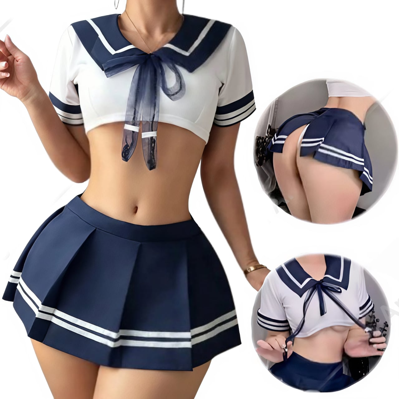 LENCERIA ROPA INTERIOR UNIFORME COLEGIALA MUJER DISEÑO UNICO - 5