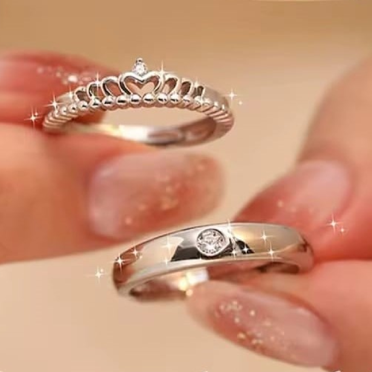 ANILLO PARA PAREJA AMOR ETERNO REY Y REINA - 1