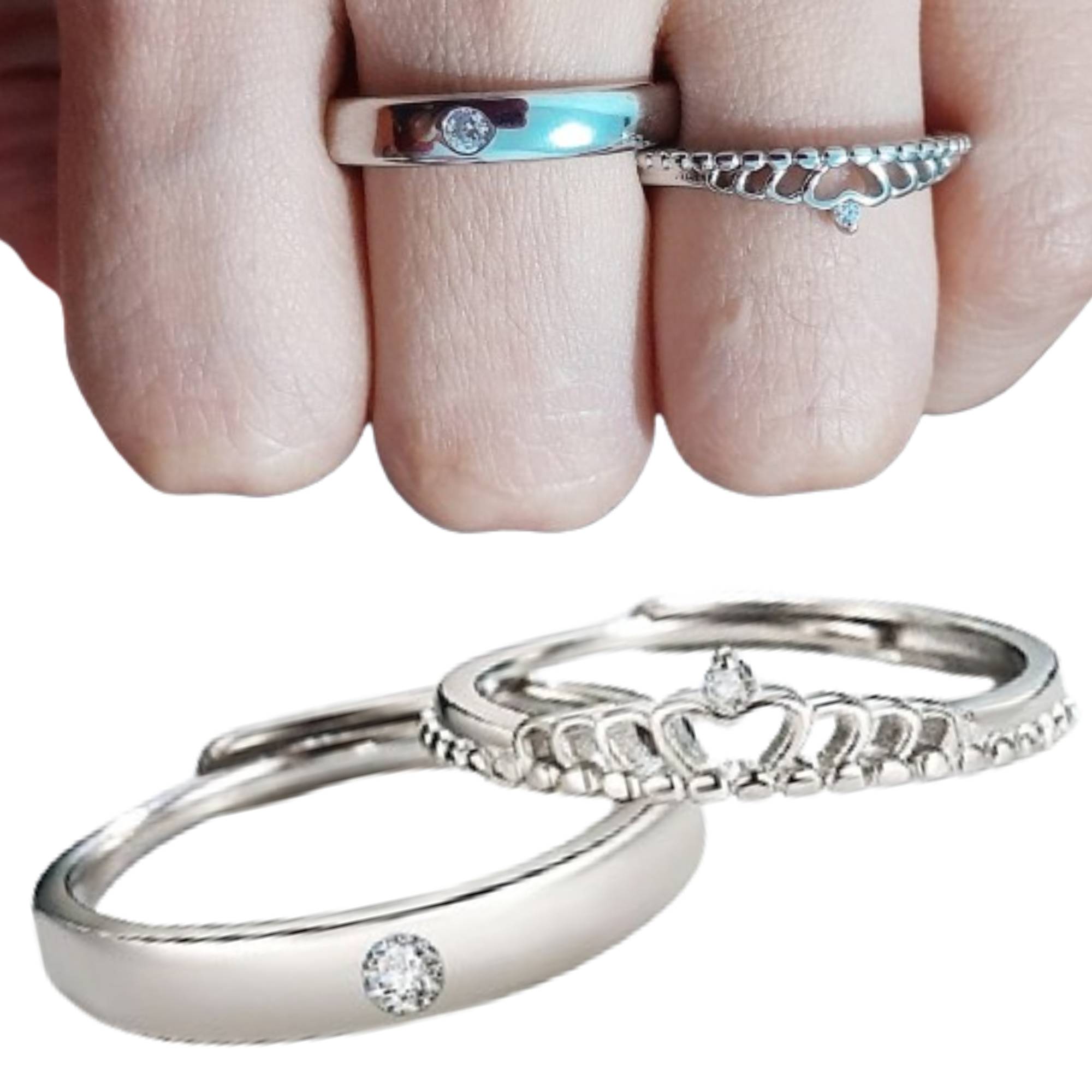 ANILLO PARA PAREJA AMOR ETERNO REY Y REINA - 6