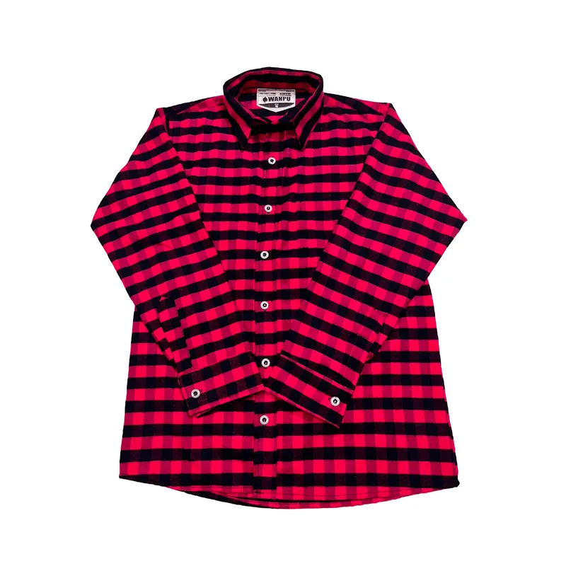 CAMISA NIÑO ALGODON LEÑADOR ROJO - 1