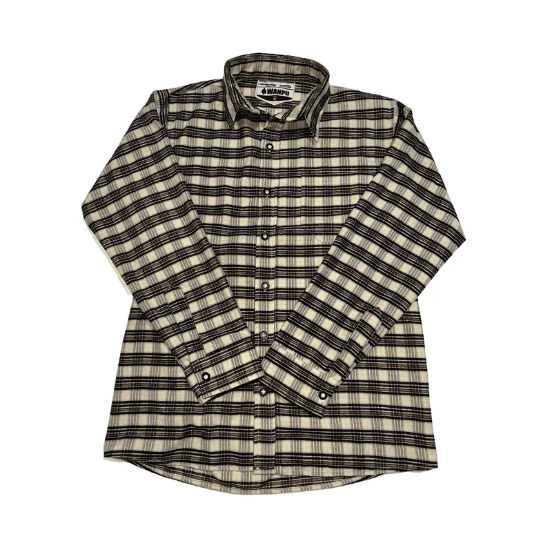 CAMISA NIÑO ALGODON LEÑADOR CANELA - 1