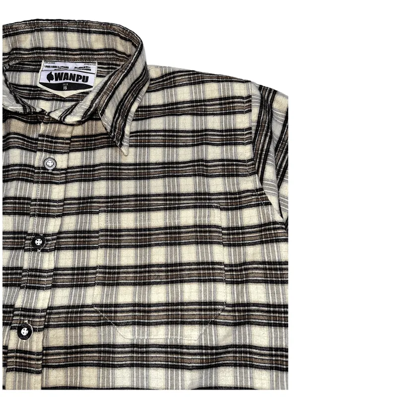 CAMISA NIÑO ALGODON LEÑADOR CANELA - 3