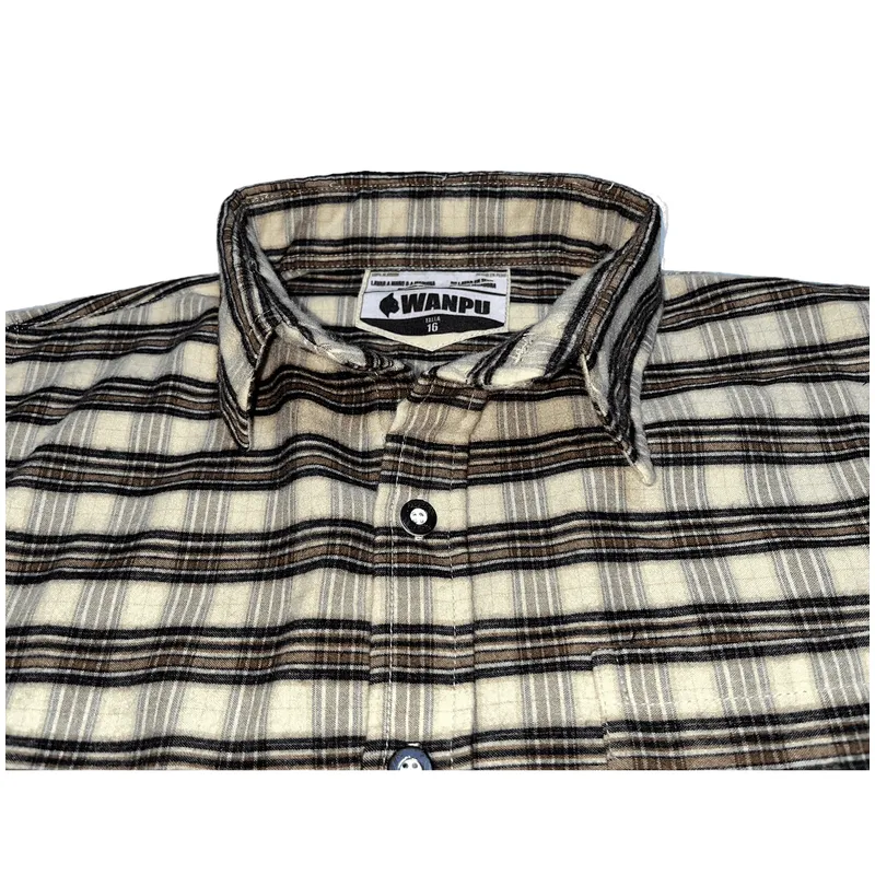 CAMISA NIÑO ALGODON LEÑADOR CANELA - 5