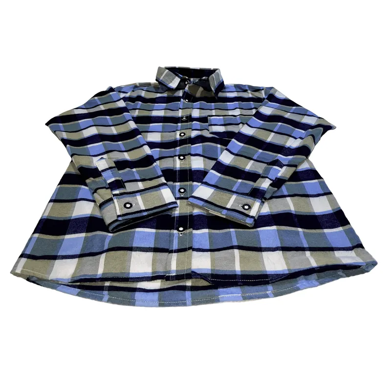 CAMISA NIÑO ALGODON LEÑADOR CELESTE ACERO - 2