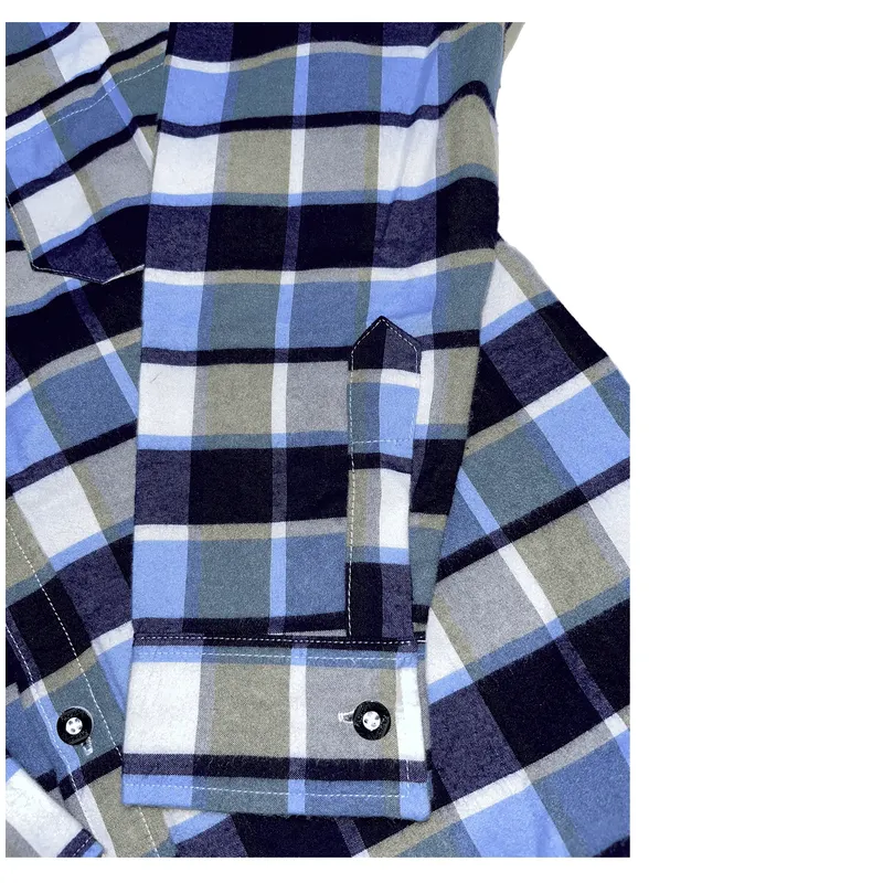 CAMISA NIÑO ALGODON LEÑADOR CELESTE ACERO - 4