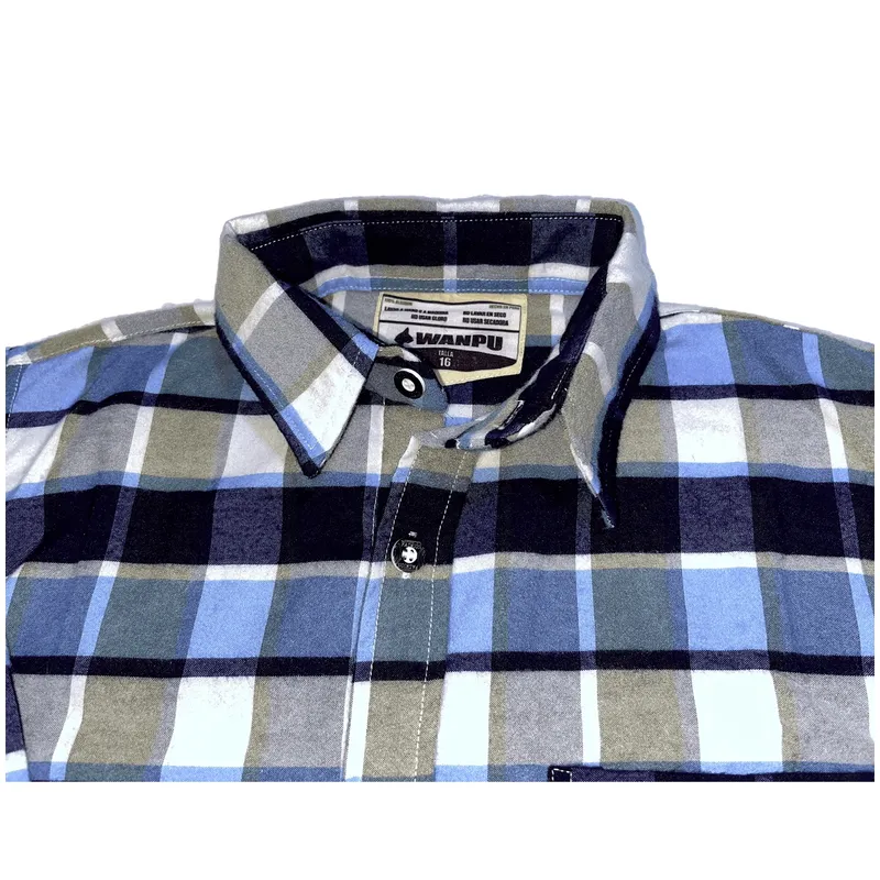 CAMISA NIÑO ALGODON LEÑADOR CELESTE ACERO - 5