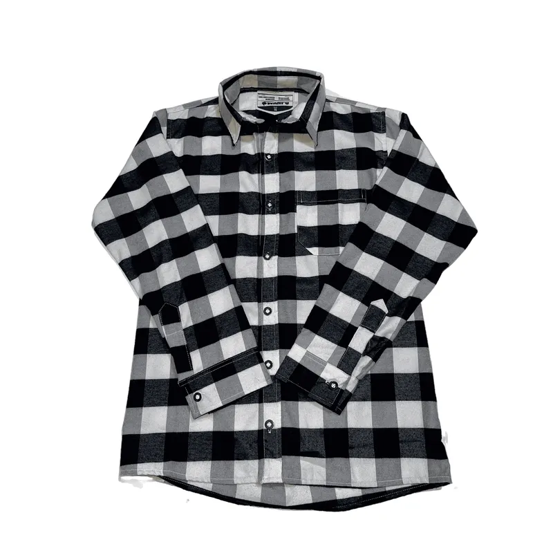 CAMISA NIÑO ALGODON LEÑADOR NEGRO BRILLANTE - 1