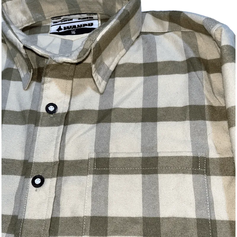CAMISA NIÑO ALGODON LEÑADOR BEIGE - 2