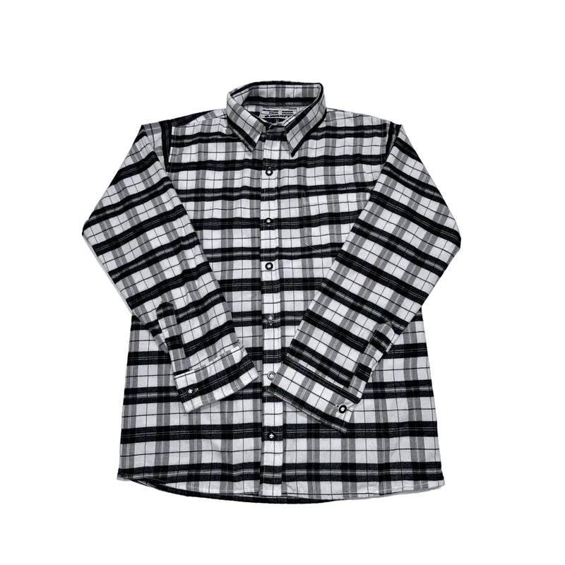CAMISA NIÑO ALGODON LEÑADOR NEGRO GRAFITO - 1