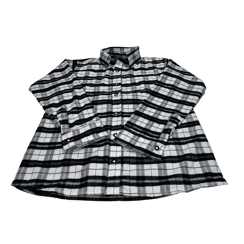 CAMISA NIÑO ALGODON LEÑADOR NEGRO GRAFITO - 4