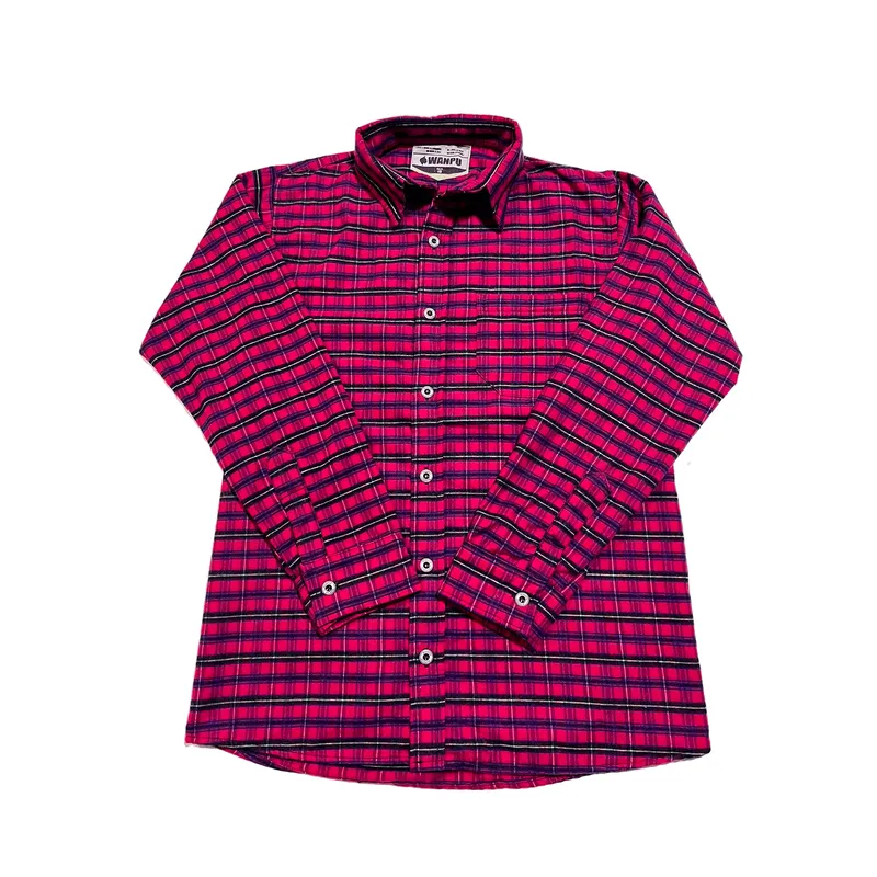 CAMISA NIÑO ALGODON LEÑADOR FRAMBUESA - 1