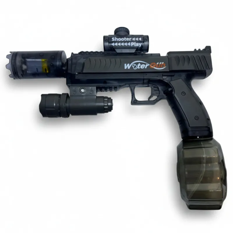 PISTOLA DE JUGUETE LANZA AGUA CON TRACER CON HUMO Y LUZ RGB - 1