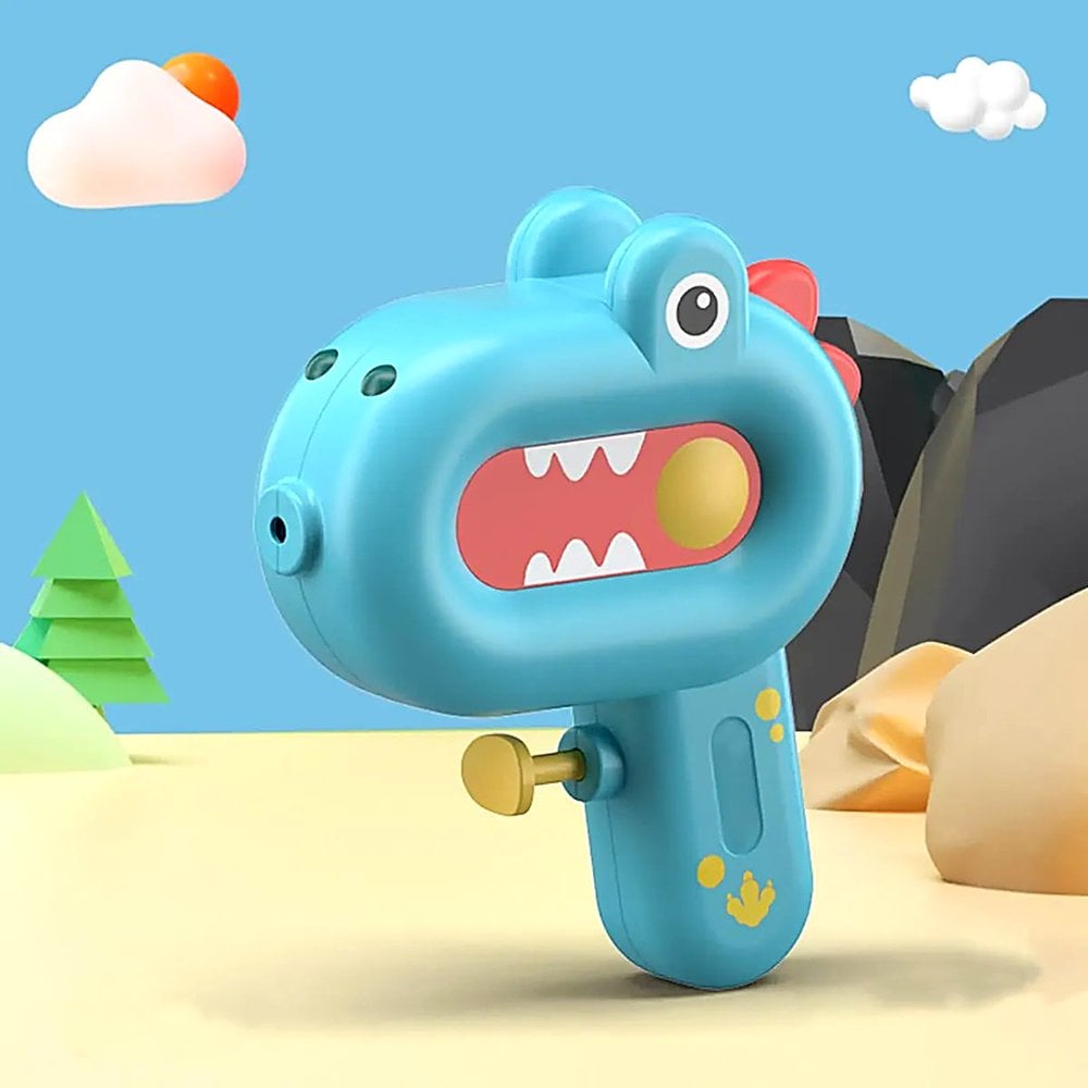 MINI PISTOLA DE AGUA DINOSAURIO AZUL PARA NIÑOS, JUGUETE DE PLÁSTICO RESISTENTE CON DISEÑO - 3