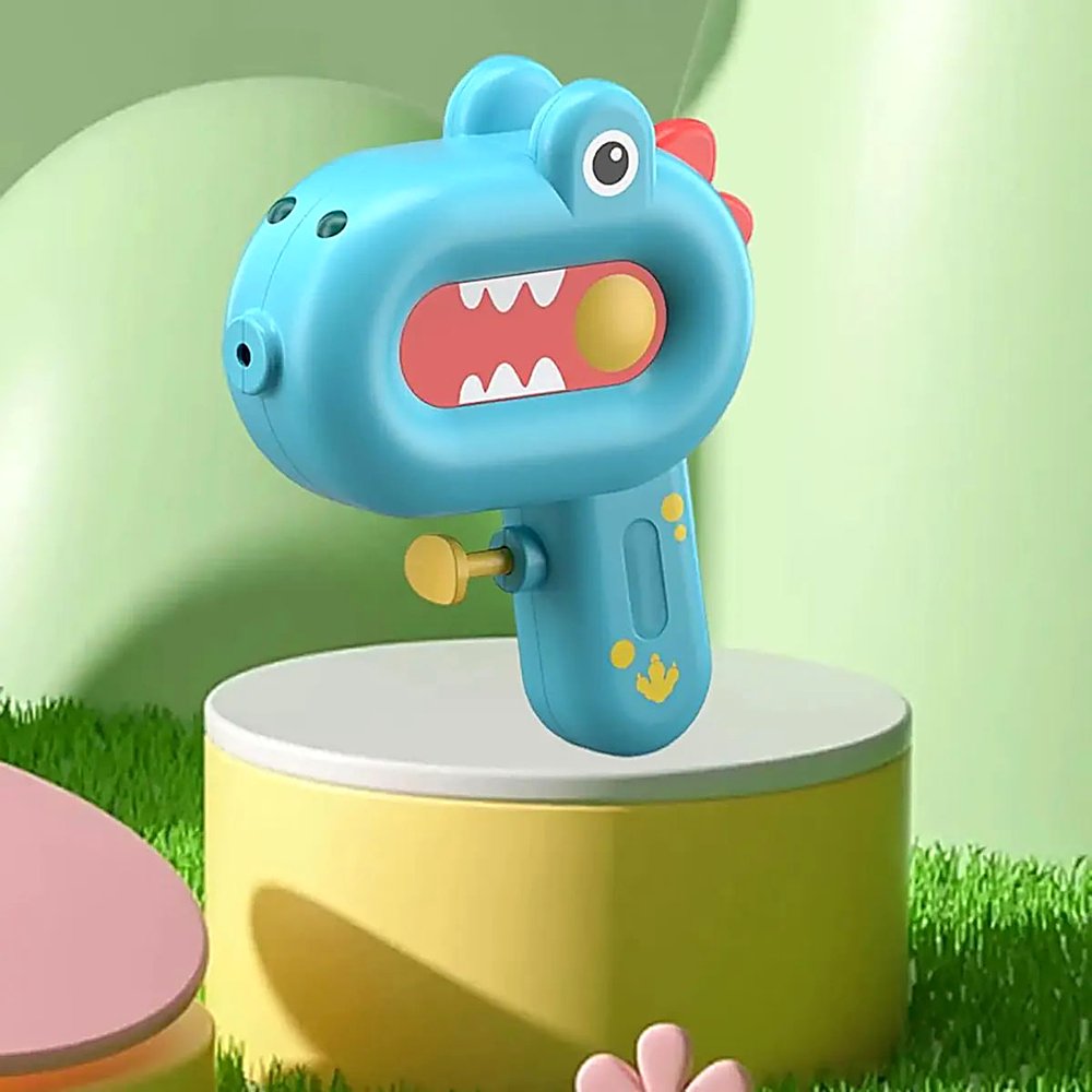MINI PISTOLA DE AGUA DINOSAURIO AZUL PARA NIÑOS, JUGUETE DE PLÁSTICO RESISTENTE CON DISEÑO - 4
