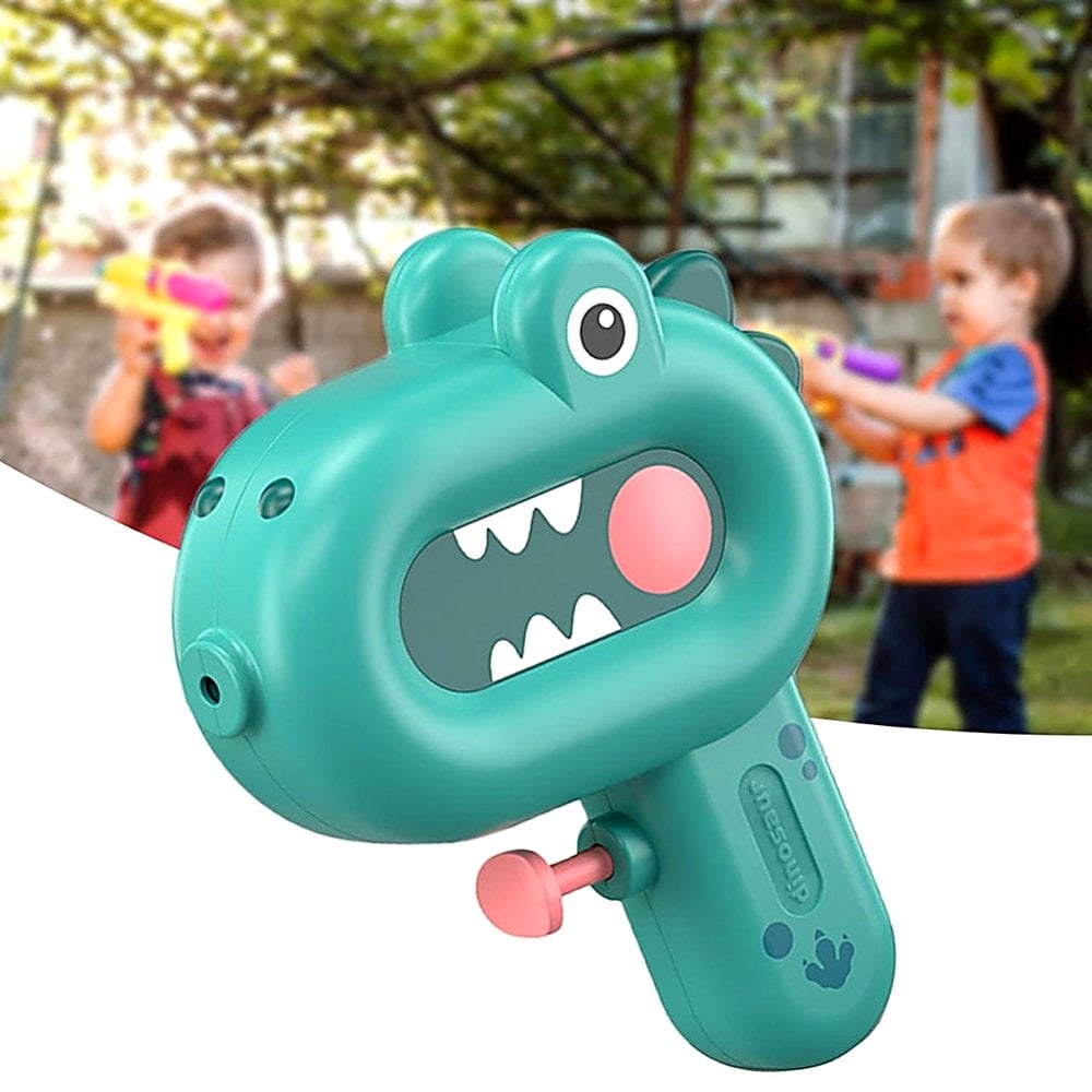 MINI PISTOLA DE AGUA INFANTIL MONSTRUO PLÁSTICO RESISTENTE VERDE Y ROSA PARA JARDÍN - 2