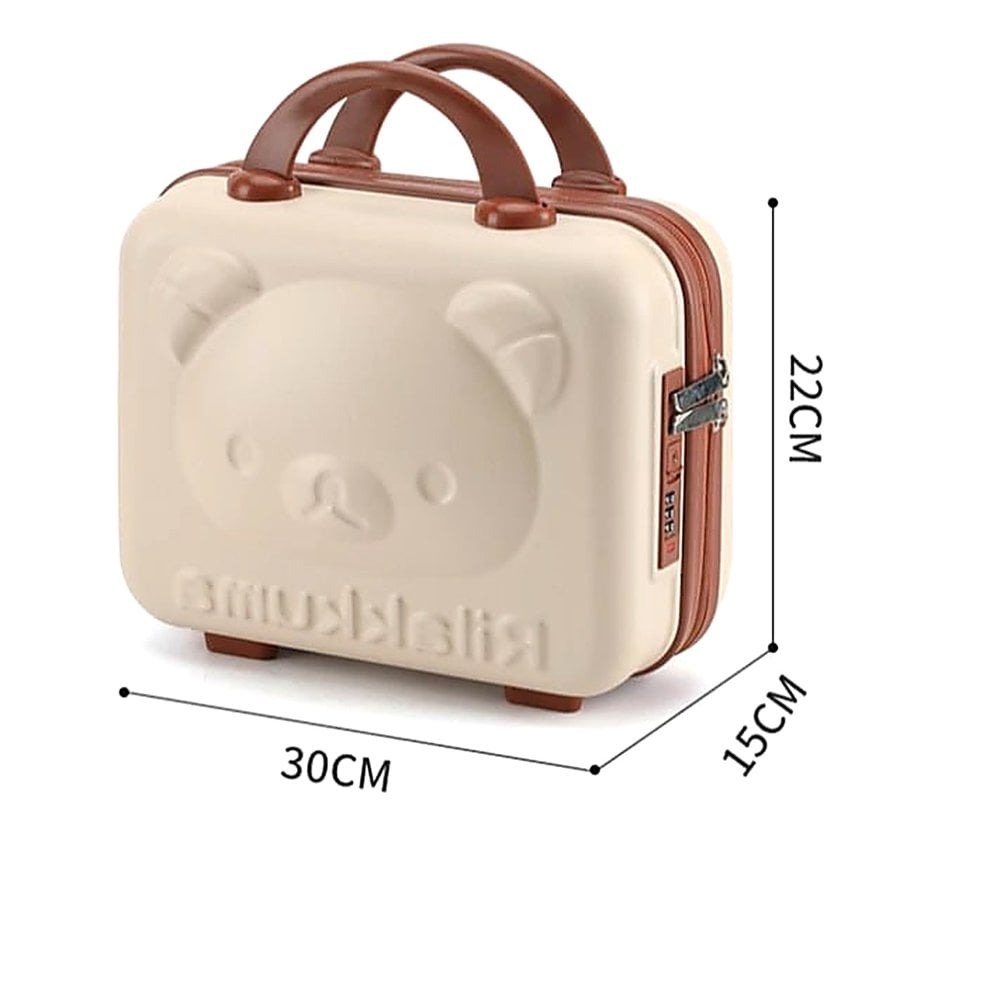 MALETÍN RILAKKUMA CON CLAVE PLÁSTICO RÍGIDO ASA SUPERIOR CIERRE CREMALLERA DISEÑO ADORABLE - 2