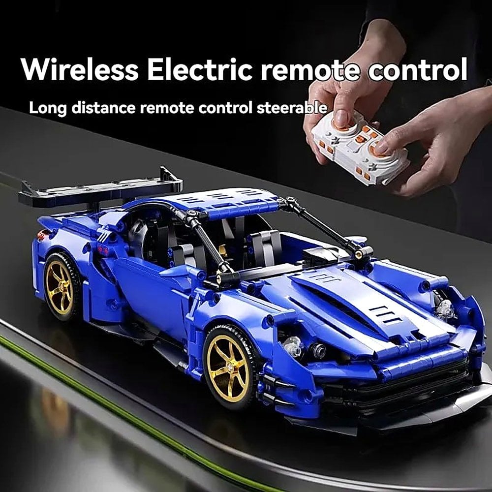 AUTO A CONTROL REMOTO DEPORTIVO 33CM CON LUCES LED Y PILAS PARA EL MANDO - 5