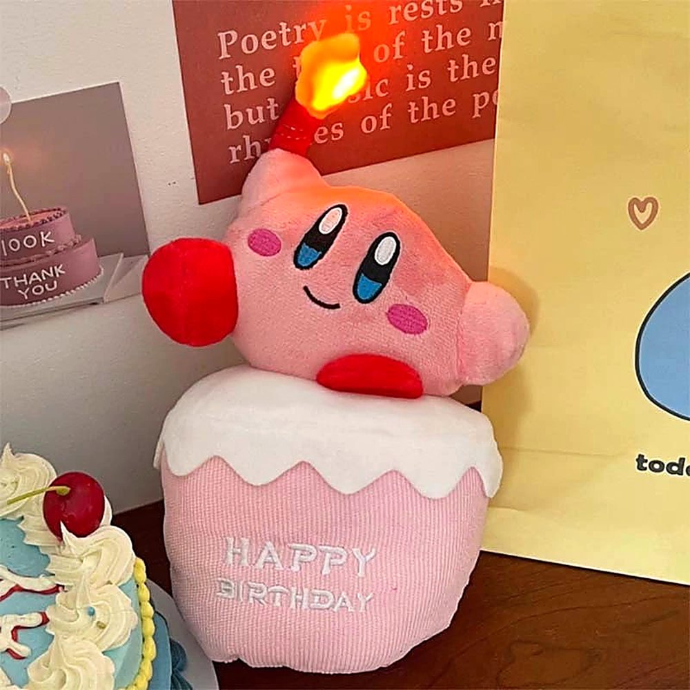 PELUCHE DECORATIVO PERSONAJE ROSA CON CUPCAKE Y TEXTO HAPPY BIRTHDAY BORDADO - 3