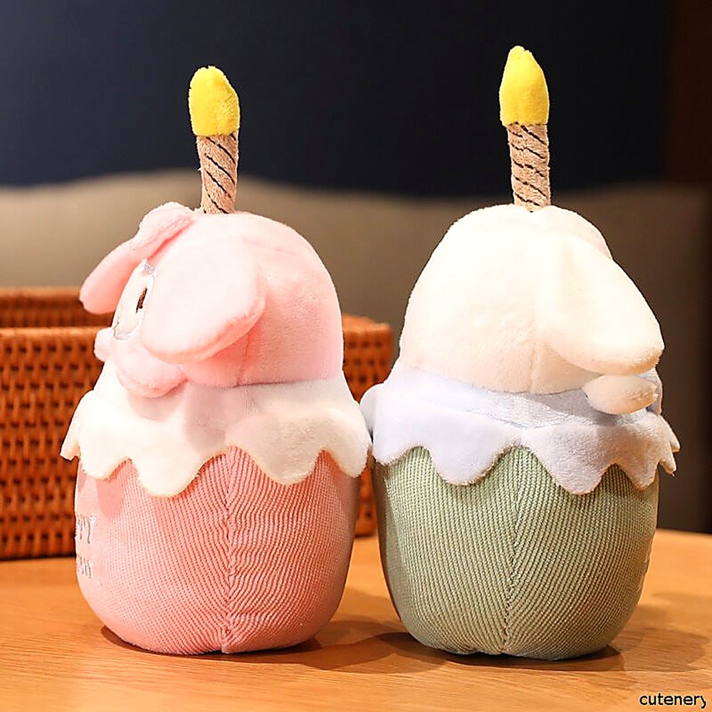 PELUCHE DE CORDERO EN TAZA FELIZ CUMPLEAÑOS SINTÉTICO LAVABLE DECORATIVO - 4